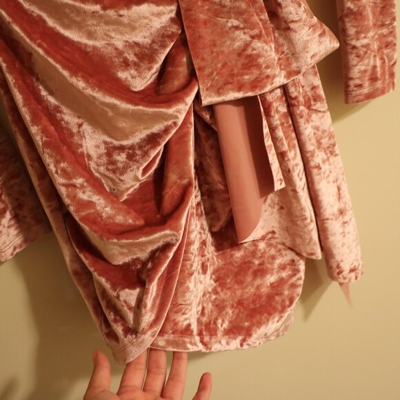 VELVET PINK SHORT LONG SLEEVE - Picture 3 of 5